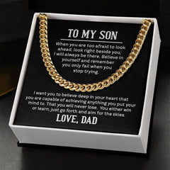 Cuban Link Chain - For Son From Dad