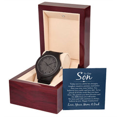 Wooden Watch - For Son From Mom & Dad