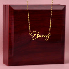 Signature Name Necklace - For Granddaughter From Grandmother